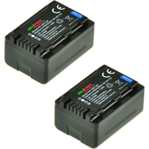 ChiliPower VW-VBT190 accu voor Panasonic - 2100mAh - 2-Pack