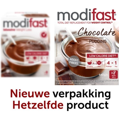 Modifast Intensive Pudding chocolade LCD 8X55G