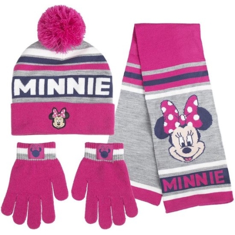 Disney Minnie Mouse Winterset Sjaal Muts en Handschoenen