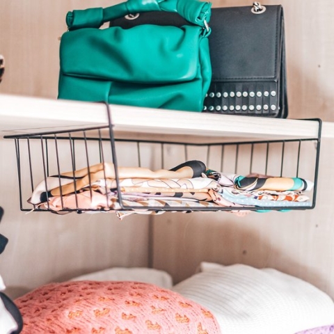 Tomado Metaltex Hangmand zwart metaal 40 cm - 363740/038 - Ophangen zonder boren