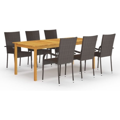 vidaXL-7-delige-Tuinset-bruin