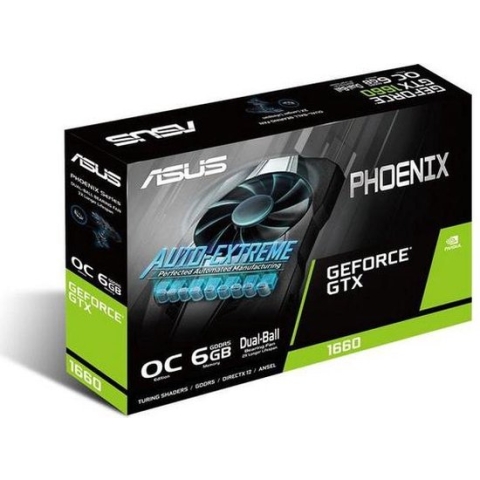 ASUS PH-GTX1660S-O6G - OC Edition - grafische kaart - GF GTX 1660 SUPER - 6 GB GDDR6 - PCIe 3.0 x16 - DVI, HDMI, DisplayPort