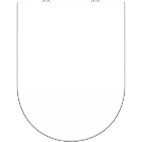 SCHÜTTE WC-Bril 82910 D-SHAPE WHITE - Duroplast - D-vorm - Soft Close - Afklikbaar - RVS-Scharnieren - Gelakt - Wit