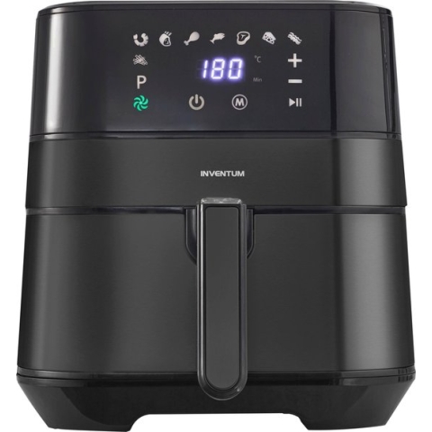 Inventum GF500HLDB - Airfryer - Hetelucht friteuse - 5 liter - 8 automatische programma's - 80 tot 200°C - 1700 watt - Zwart