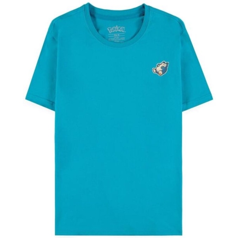 Pokémon - Pixel Snorlax T-Shirt - L - Blauw