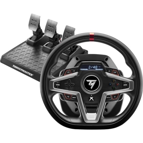 Thrustmaster T248, Racewiel en Magnetische Pedalen, Xbox Series X|S, Xbox One, PC, HYBRID DRIVE, Magnetische Schakelpaddles, Dynamische Force Feedback, Scherm met Race-Informatie
