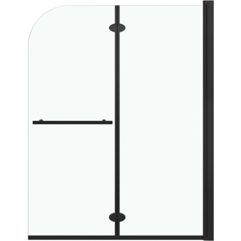 vidaXL-Douchewand-inklapbaar-2-panelen-95x140-cm-ESG-zwart