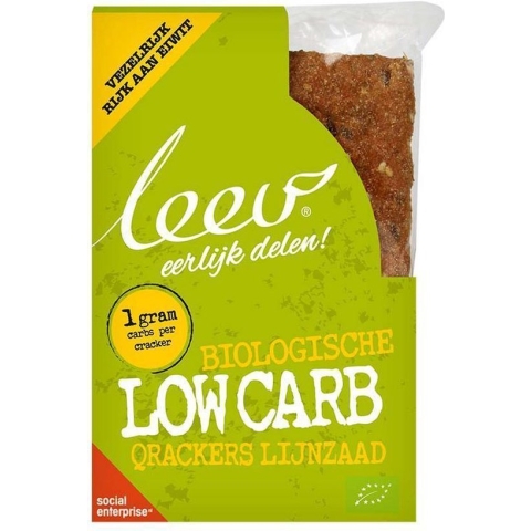 Leev - Bio qrackers  - Lowcarb - 3 x 2 stuks