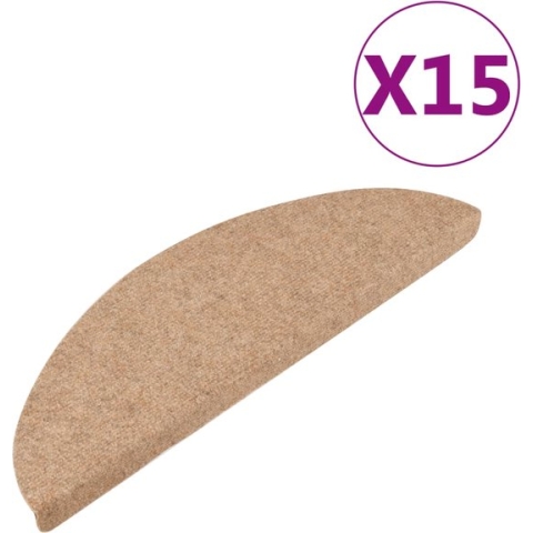 vidaXL-Trapmatten-zelfklevend-15-st-56x17x3-cm-beige