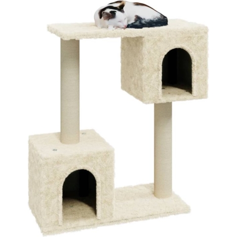 vidaXL-Kattenkrabpaal-met-sisal-krabpalen-60-cm-lichtgrijs