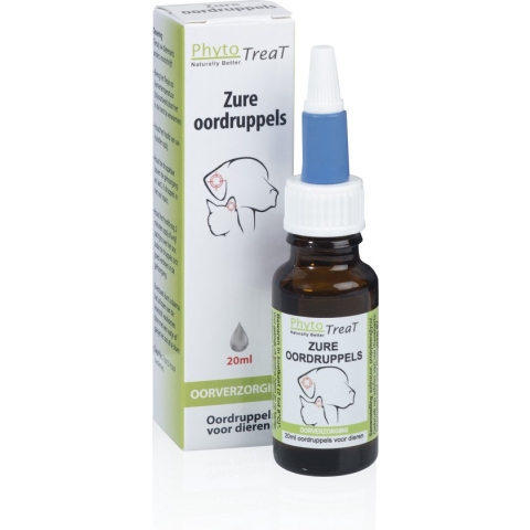 Phytotreat Zure Oordruppels (Hond-Kat)- 20 ml
