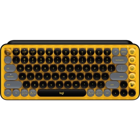 Logitech Pop Keys - Draadloos Mechanisch Emoji Toetsenbord - Qwerty - Blast Yellow