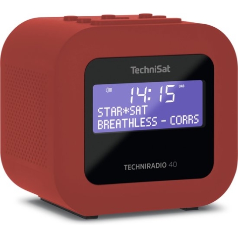 Techniradio 40 DAB+ wekkerradio - rood