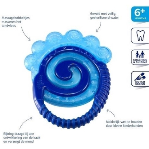 Difrax Combi Koel bijtring - Donkerblauw/Geel