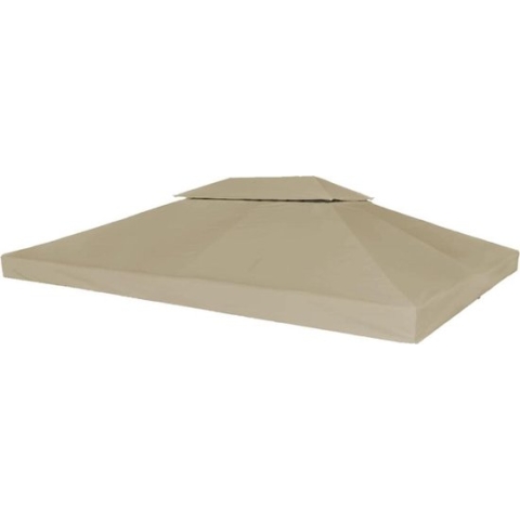 vidaXL-Prieeldak-2-laags-4x3m-310-g/m²-taupe