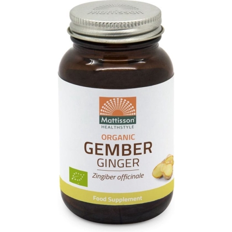 Mattisson - Biologische Gember Capsules 270mg - Biologisch & Vegan - Gember Voedingssupplement - 120 Capsules