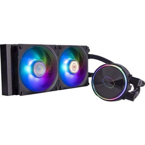 Cooler Master MasterLiquid PL240 Flux AIO waterkoeler - 2 x 120 mm ARGB fans, 240 mm radiator, Intel: 1700 / 1200 / 2066 / 115X / 2011-3 AMD: AM5 / AM4 / AM3(+) / AM2(+) / TR4