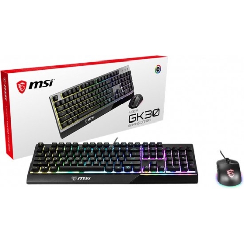 MSI Vigor GK30 Combo - Toetsenbord en Muis Bundel - QWERTY - Zwart
