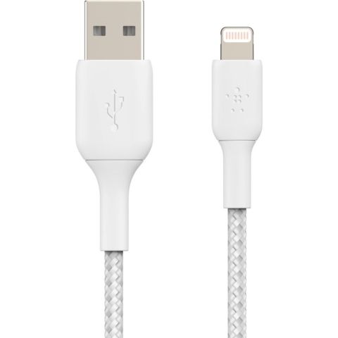 Belkin Braided iPhone Lightning naar USB kabel - 2m - Wit