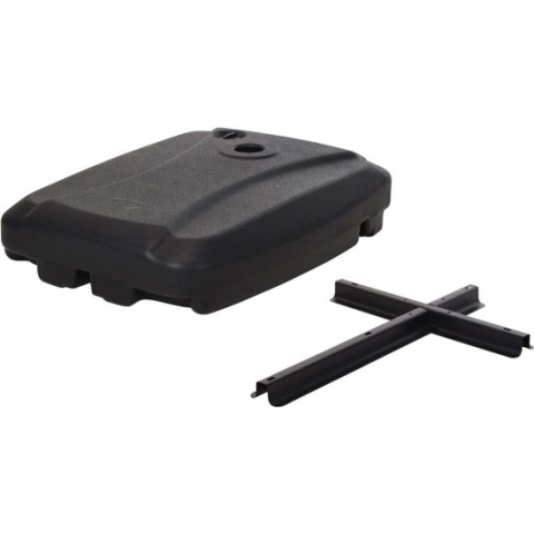 Parasolvoet - vulbaar met water - 60 liter - met kruisvoet - zwart