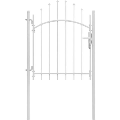 vidaXL-Poort-1x1,75-m-staal-wit