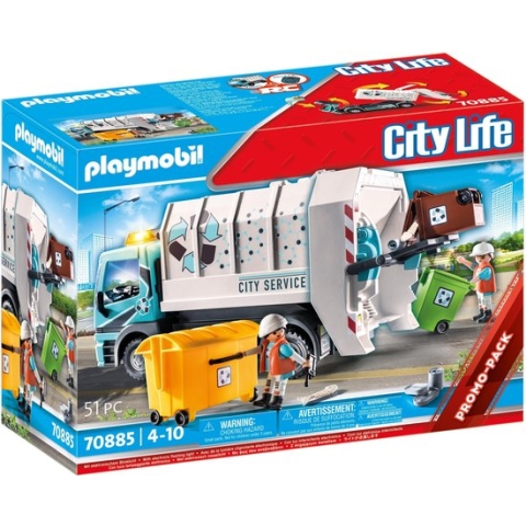 PLAYMOBIL City Life Vuilniswagen met Knipperlicht - 70885