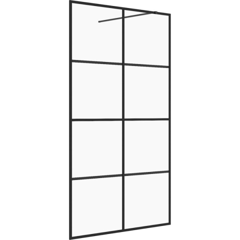 vidaXL-Inloopdouchewand-90x195-cm-ESG-glas-transparant-en-zwart