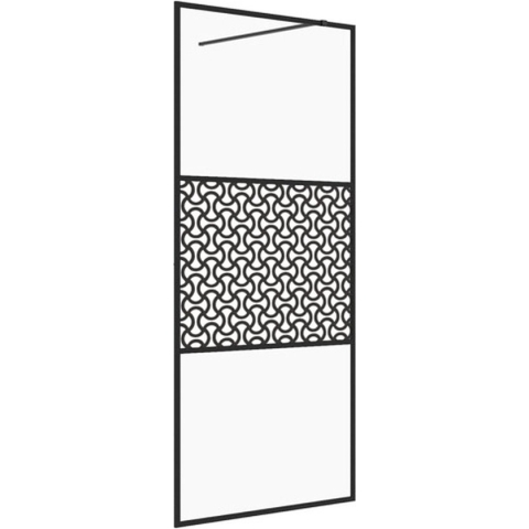 vidaXL-Inloopdouchewand-90x195-cm-ESG-glas-transparant-en-zwart