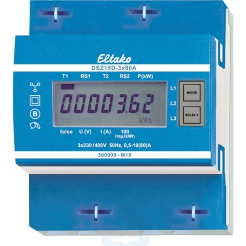 Eltako DSZ15D-3x80A MID kWh-meter 3-fasen Digitaal 80 A Conform MID: Ja 1 stuk(s)
