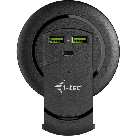 i-tec Ingebouwde Oplader - 1x Type C - 3 x USB-A - Zwart