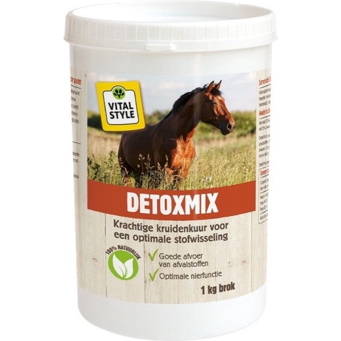 VITALstyle Detoxmix - Paarden Supplement - Krachtige Kruidenkuur Voor De Stofwisseling - Met o.a. Fenegriek & Brandnetel - 1 kg