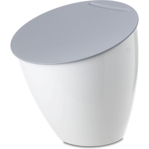 Mepal Calypso afvalbakje – 2,2 liter – Afvalbakje aanrecht met deksel – Wit