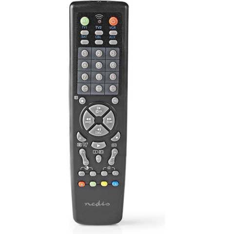 Universele Afstandsbediening | Voorgeprogrammeerd | 10 Apparaten | Geheugenknoppen / TV-gids Knop | Infrarood | Zwart