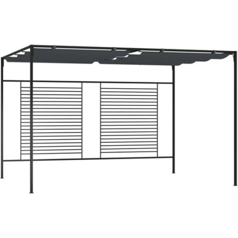 vidaXL-Prieel-met-uittrekbaar-dak-180-g/m²-4x3x2,3-m-antracietkleurig