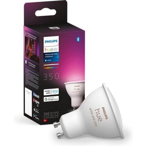 Philips Hue Slimme Lichtbron GU10 Spot - wit en gekleurd licht - 5,7W - Bluetooth