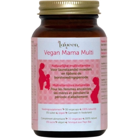 Laveen - Vega Mama Multi | 100% natuurlijk en vegan gecertificeerd | Alles in 1 multivitamine met actieve foliumzuur