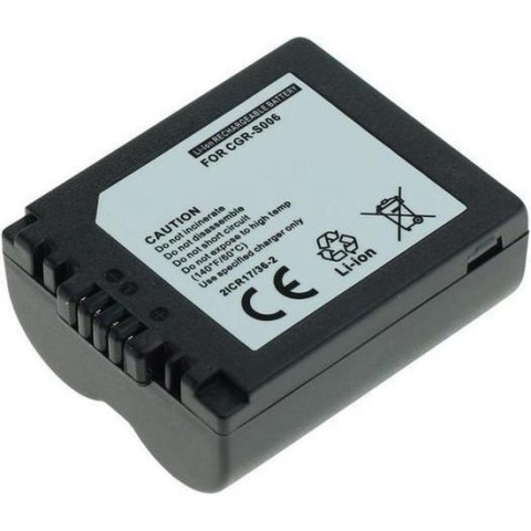 Huismerk Camera-accu CGA-S006 / CGR-S006E voor Panasonic