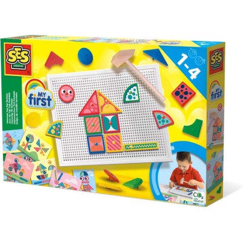 SES - My First - Hamertje Tik - fantasie - Montessori - set met stickers - inclusief hamer