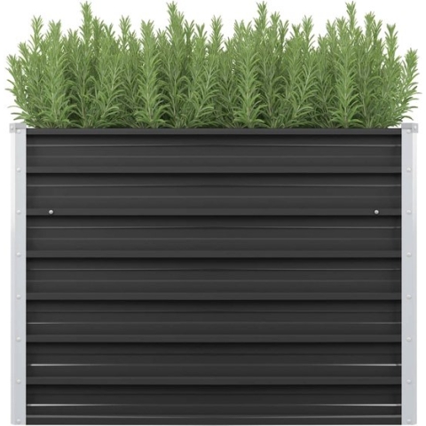 vidaXL-Plantenbak-verhoogd-100x40x77-cm-gegalvaniseerd-staal-antraciet