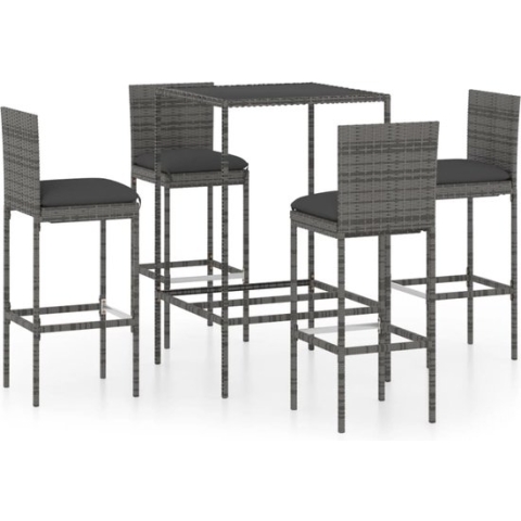 vidaXL-5-delige-Tuinbarset-met-kussens-poly-rattan-grijs