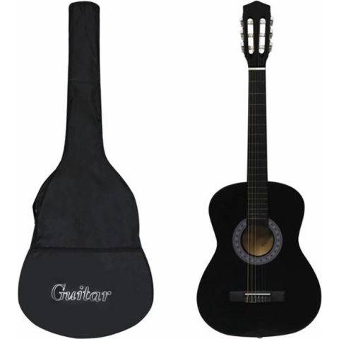 vidaXL-8-delige-Gitaarset-klassiek-beginner-3/4-36"-zwart