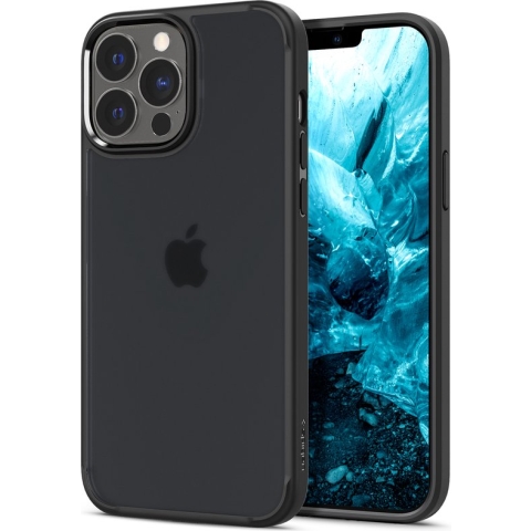 Spigen Ultra Hybrid PU en TPU Air Cushion hoesje geschikt voor iPhone 13 Pro - zwart