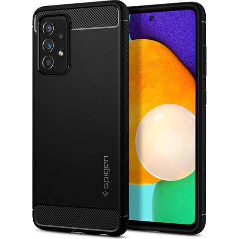Samsung Galaxy A52s 5G Hoesje - Spigen - Rugged Armor Serie - TPU Backcover - Matt Black - Hoesje Geschikt Voor Samsung Galaxy A52s 5G