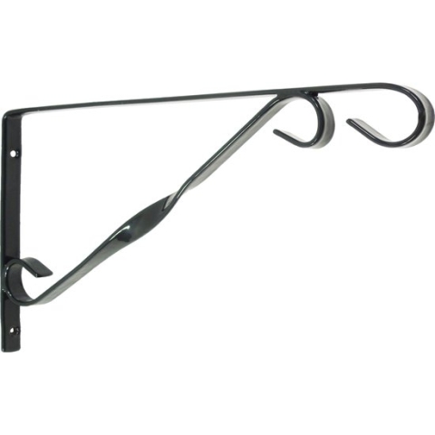 Muurhaak / plantenhaak groen voor plantenpotten - geplastificeerd verzinkt staal - 21.5 x 40 cm - hanging basket haak