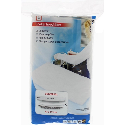 Scanpart afzuigkapfilter 47 x 115 cm knipbaar - Geschikt voor AEG Bosch ETNA Siemens Whirlpool - Chloorvrij - Dampkapfilter - Wasemkapfilter - Universeel
