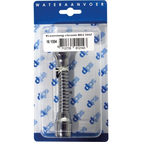 kraanslang chroom M22