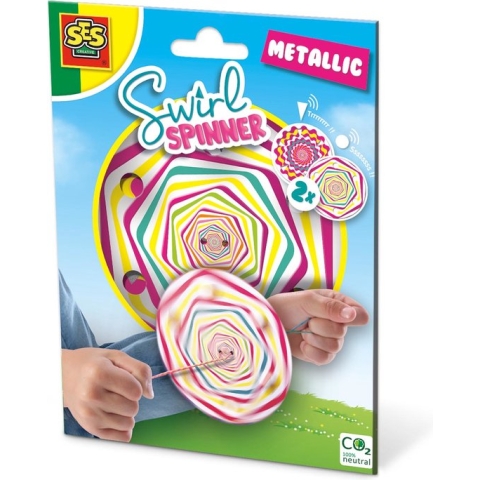 SES - Swirl spinner - Metallic - 2 spinners met neon draad