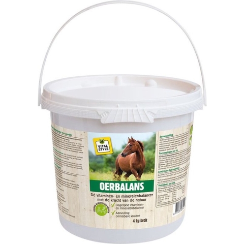 VITALstyle Oerbalans - Paarden Supplement - Brok - Dé Vitaminen- En Mineralenbalancer Met De Kracht Van De Natuur - Met o.a. Brandnetel & Mariadistel - 4 kg