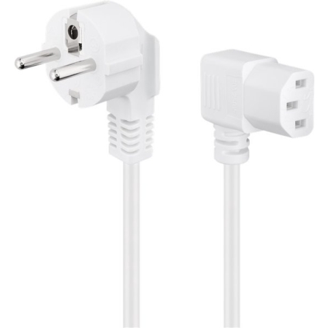 Goobay Stroomkabel met C13 plug - wit - 2 meter