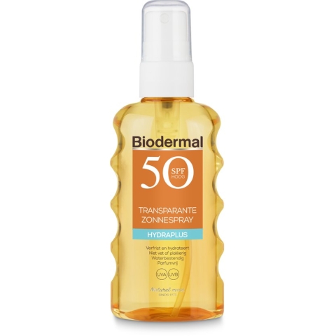Biodermal Zonnebrand - Hydraplus - Transparante zonnespray - zonnebrand spray SPF 50 - 175ml